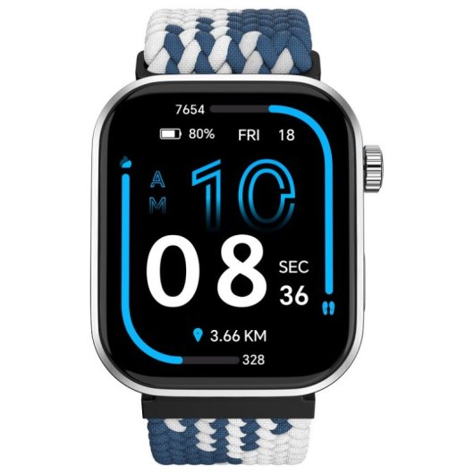 Noise Pro 6 AI Bluetooth 44mm Pantalla Táctil Arctic Weave Monitor de Salud y SpO2