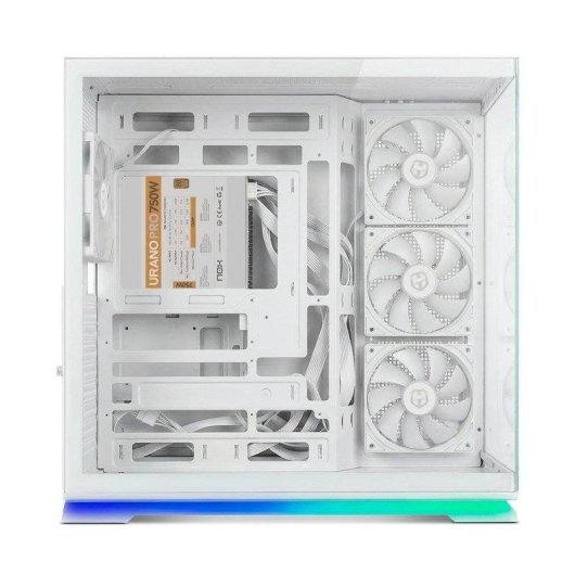 PC-Gehäuse NOX Hummer Galaxy Weiß ARGB ATX 4x Lüfter Glasfenster