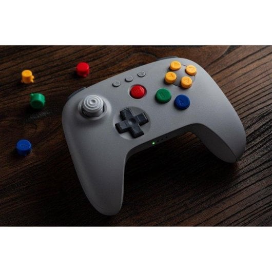 Comando Bluetooth 8BitDo 64 Cinzento Compatível Switch Analogue 3D