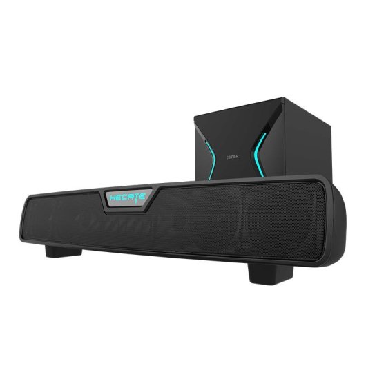 Barre de Sonido Edifier G7000 2.1 86W Bluetooth USB Subwoofer Sans Fil DTS RGB Noir