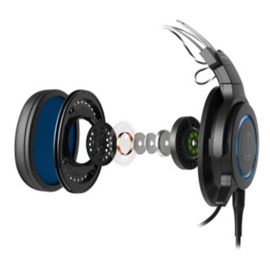 Auricolari Audio-technica ATH-G1 con cavo Gaming Jack 3,5 mm Microfono rimovibile Nero/Blu