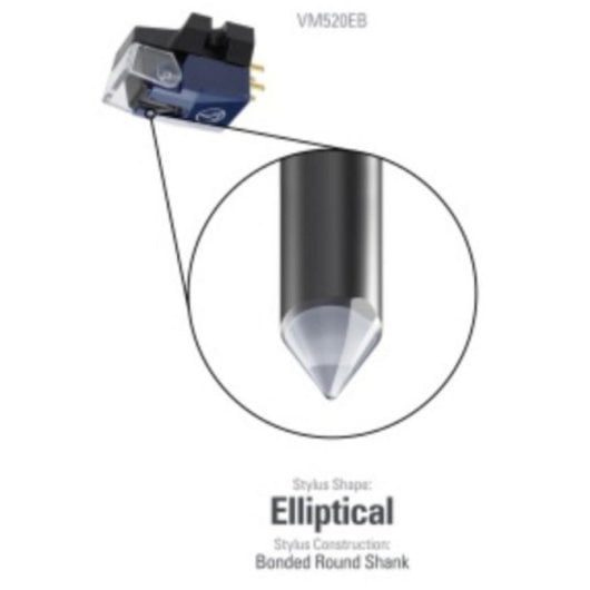 Cápsula Audio-technica VM520EB Estéreo Agulha Elíptica Baixa Ressonância