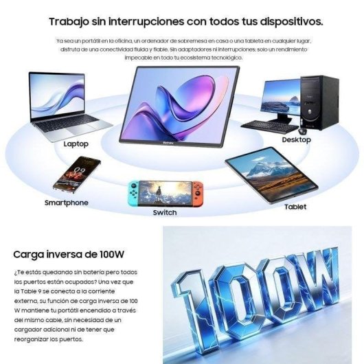 Monitor Blackview Table 9 16" FullHD+ 60Hz IPS Altifalantes Suporte 360°