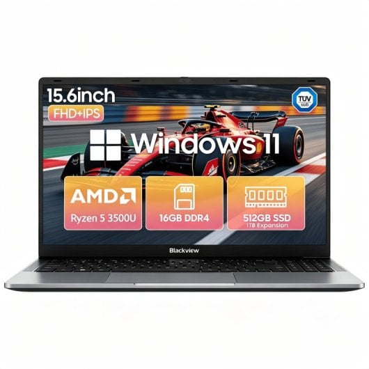 Blackview Acebook 6 AMD Ryzen5 3500U 16GB 512GB SSD Gráficos Integrados Windows 11 Home Bisagra 180°