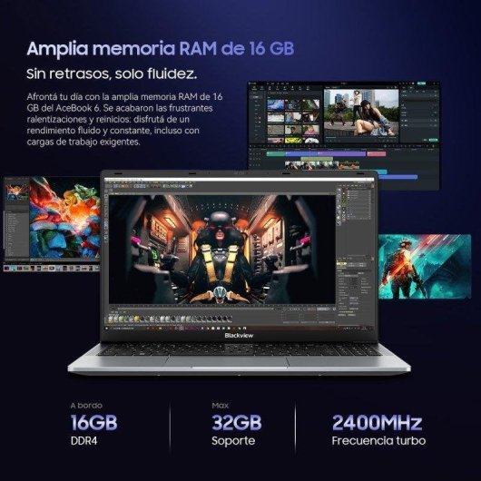 Laptop Blackview Acebook 6 15.6" AMD Ryzen5 3500U 16GB 512GB SSD Integrierte Grafik Windows 11