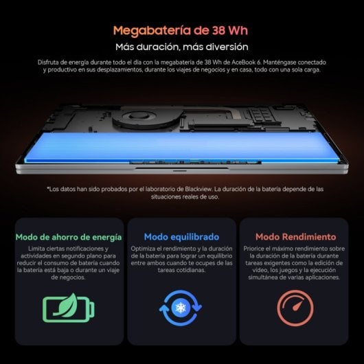 Blackview Acebook 6 AMD Ryzen 3 3300U 16GB 512GB SSD Gráficos Integrados Windows 11 Bisagra 180°