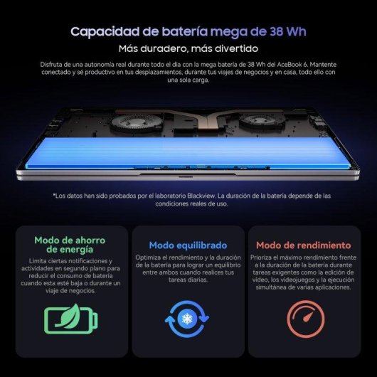 Blackview Acebook 6, processeur AMD Ryzen 5 3500U, 16 Go de RAM, carte graphique intégrée, SSD de 512 Go, Windows 11 Famille, charnière à 180°, écran FHD+