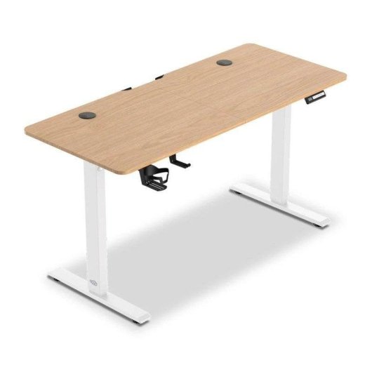 Escritorio elevable Offy Ryva eléctrico madera blanca