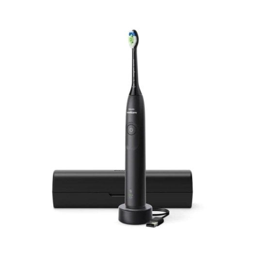 Brosse à dents électrique Philips Sonicare 5300 HX7101/02 noire, 3 vitesses, étui de voyage