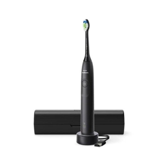 Escova de Dente Sónica Philips Sonicare 5300 HX7101/02 3 Velocidades Sensor Pressão Temporizador Estojo