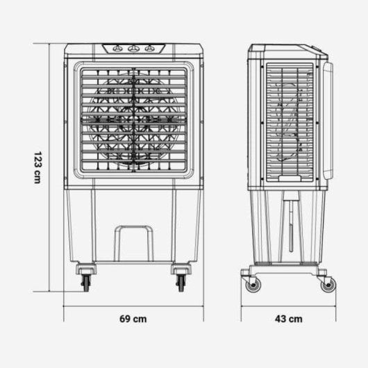 Climatizador Universal Blue TULUM 7080 80L 210W 6000 m³/h 5 modos