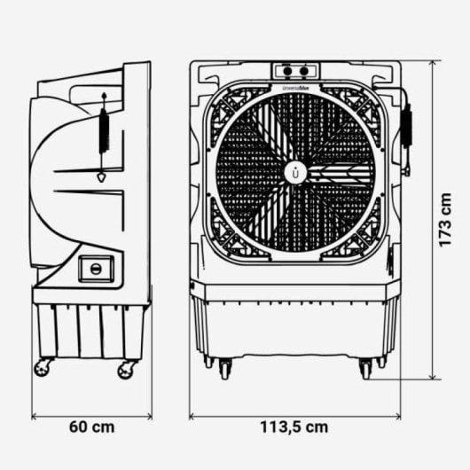 Climatizador Universal Blue TULUM-PLUS 80150 150L 750W Oscilação Automática