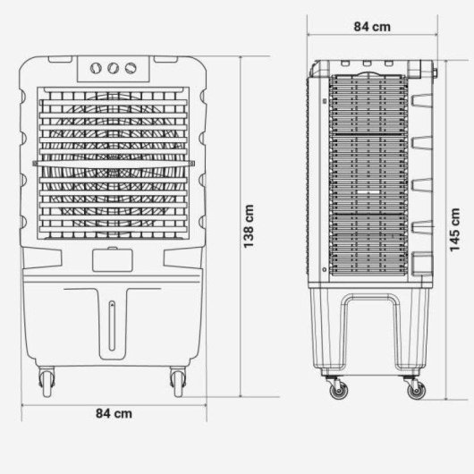 Climatizador Universal Blue TULUM 7120 120L 350W 10000m³/h 80m²