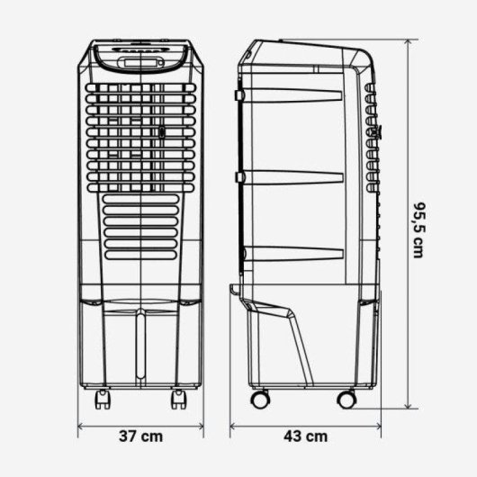 Climatizador Universal Blue IZAMAL 8025W 25L 120W portátil oscilación automática