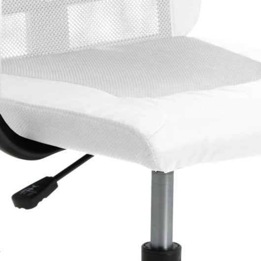 Silla de oficina vidaXL Amapola altura ajustable malla blanca ergonómica