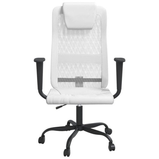 Silla de oficina vidaXL Amapola altura ajustable malla blanca ergonómica