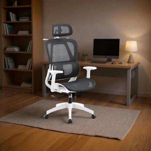 Silla de oficina Adec Ergo respaldo reclinable soporte lumbar 3D negra