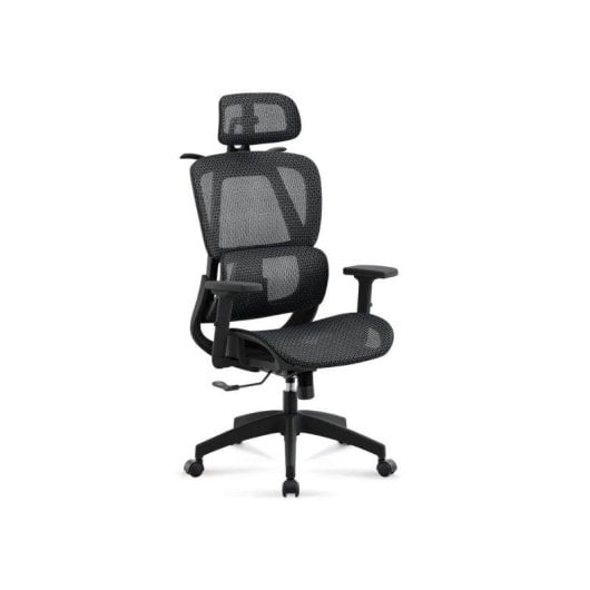 Silla de oficina Adec Ergo respaldo reclinable soporte lumbar 3D negra