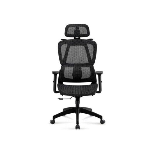 Silla de oficina Adec Ergo respaldo reclinable soporte lumbar 3D negra