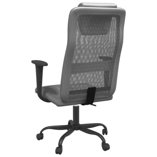 Silla de oficina vidaXL Amapola gris altura ajustable malla transpirable 110 kg