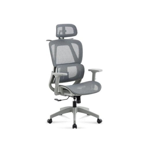 Silla de oficina Adec Ergo respaldo reclinable soporte lumbar 3D gris