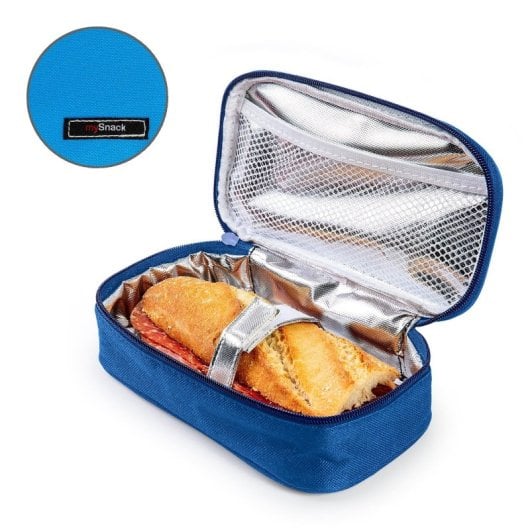 Iris Fun - Porta Bocadillos Termoinsulado Con Cierre De Cremallera. Azul