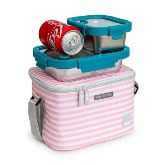 Ibili Biarritz - Kit borsa termica a tre strati da 5 litri e contenitori in acciaio Etern da 820 ml e 480 ml