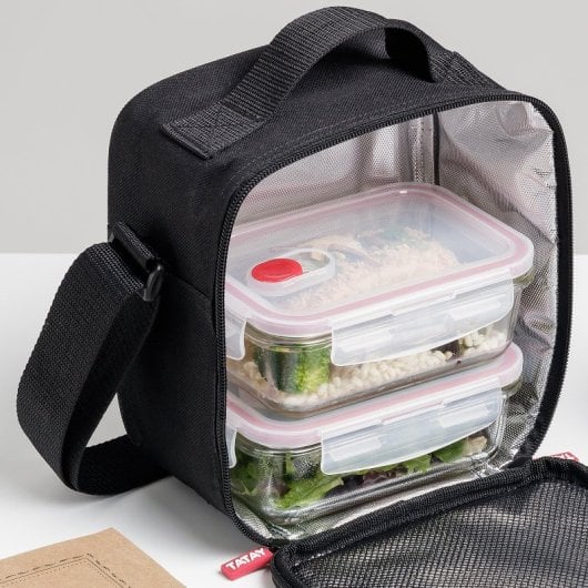 Tatay Urban Food Glass - Borsa termica per il pranzo da 3,5 l con contenitori. Menta