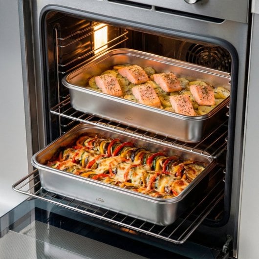 Lacor Ecoinox Pro - Recipiente Rectangular De 5.0l En Acero Inoxidable. Apto Nevera Y Horno