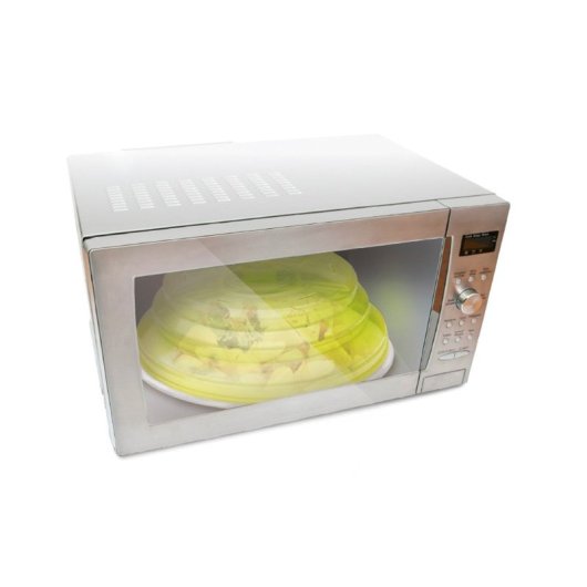 Ibili - Coperchio pieghevole in silicone per microonde. 2 posizioni. Verde.