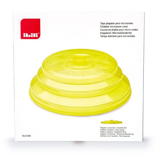 Ibili - Coperchio pieghevole in silicone per microonde. 2 posizioni. Verde.