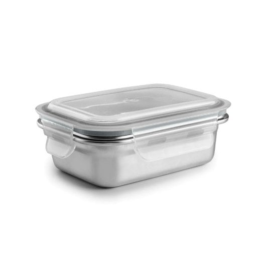 Ibili Keepklin - Recipiente Rectangular De 0.6l En Acero Inoxidable Apto Microondas