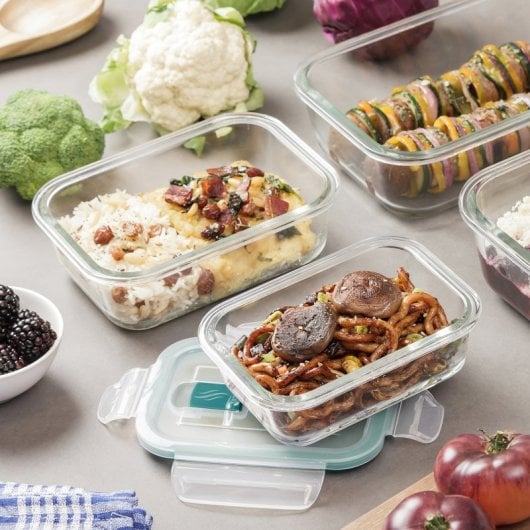 Tatay Take & Eat - Contenitore in vetro ermetico rettangolare da 0,64 l, adatto al forno