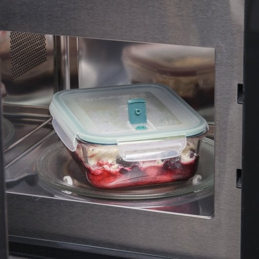 Tatay Take & Eat - Contenitore in vetro ermetico rettangolare da 0,64 l, adatto al forno