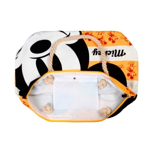 Karactermania - Borsa da spiaggia Soleil con beauty case in omaggio. Mickey Mouse Arancione