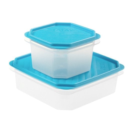 Tatay Top Flex - Contenitore ermetico quadrato da 1,3 l con chiusura a scatto. Bianco