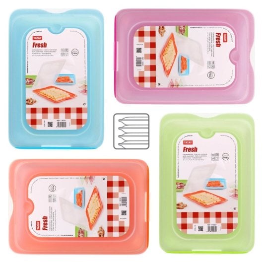 Tatay Fresh - Lote De 8 Recipientes Porta Embutidos Y Alimentos. Colores Básicos