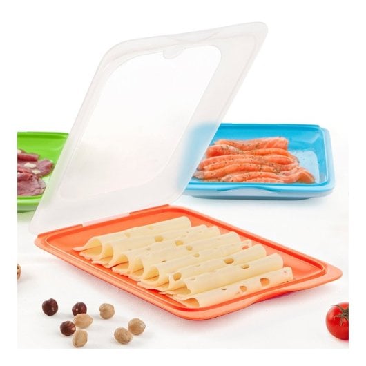 Tatay Fresh - Lote De 8 Recipientes Porta Embutidos Y Alimentos. Colores Básicos