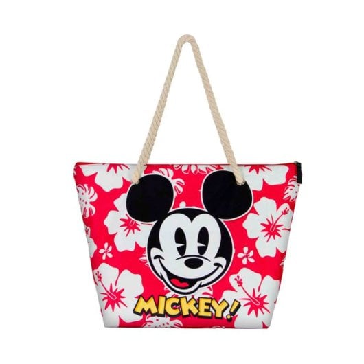 Karactermania - Borsa da spiaggia Soleil con beauty case in omaggio. Mickey Mouse Hawaii
