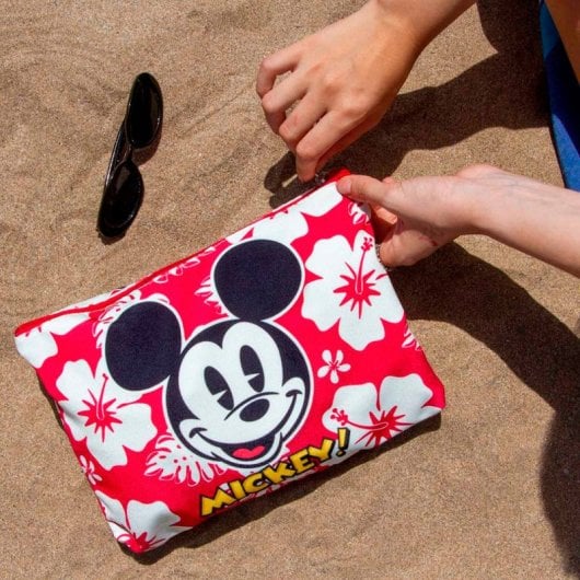 Karactermania - Borsa da spiaggia Soleil con beauty case in omaggio. Mickey Mouse Hawaii