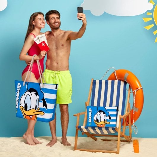 Karactermania - Borsa da spiaggia Soleil con beauty case in omaggio. Mickey Mouse Hawaii