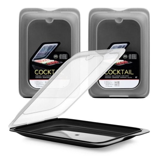 Tatay Fresh - Lote De 5 Recipientes Porta Embutidos Y Alimentos. Negro 21