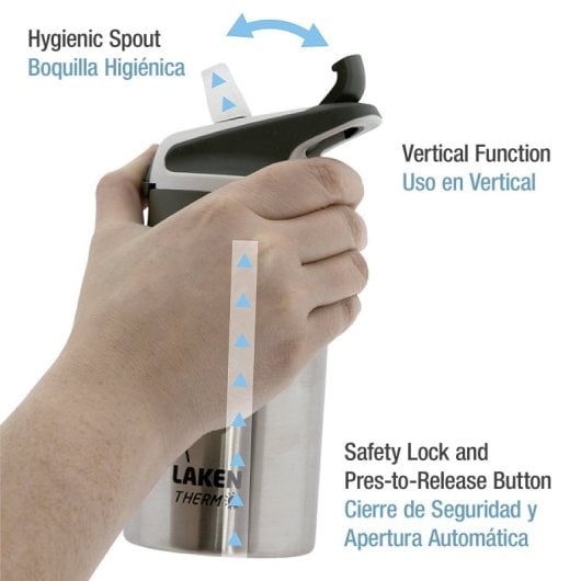 Laken Summit - Bottiglia termica in acciaio inossidabile da 0,5 l con beccuccio. Rosa