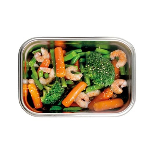 Ibili Keepklin - Recipiente Rectangular De 1.2l En Acero Inoxidable Apto Microondas