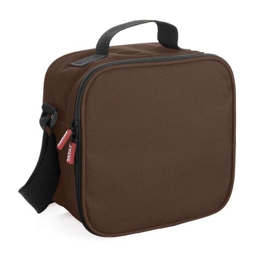 Borsa termica per il pranzo Tatay Kit e posate senza nichel, marrone