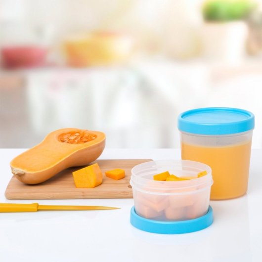 Tatay Twist - Recipiente Redondo De 0.4l Con Cierre Hermético A Rosca. Turquesa