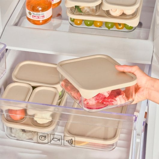 Glasslock Modular - Contenitore rettangolare in vetro temperato da 1,2 l per alimenti freschi