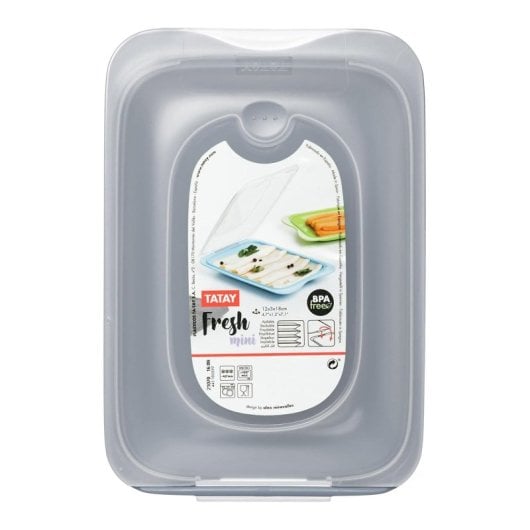 Tatay Fresh Mini - Set di 3 contenitori per salumi e alimenti. Grigio antracite