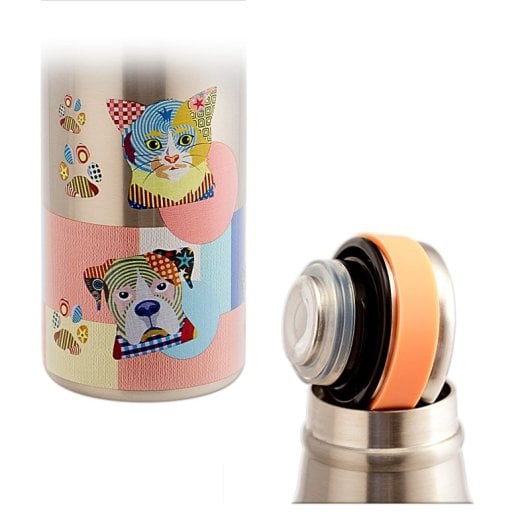 Javier Cani e Gatti - Bottiglia Termica Riutilizzabile in Acciaio Inox da 0,5 L