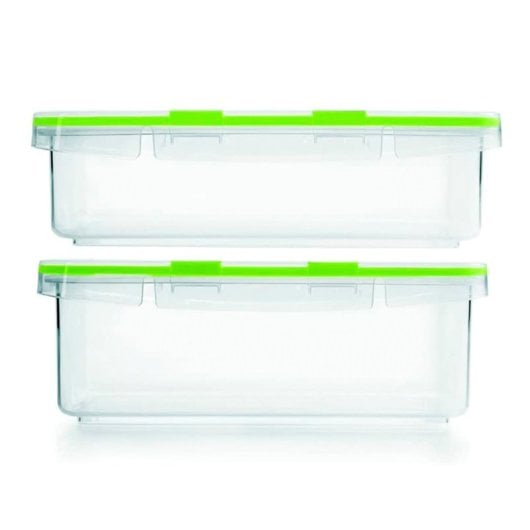 Ibili Lunch Away - Recipiente Rectangular De 0.8l En Plástico Pp05. Verde